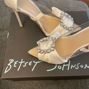 Betsey Johnson White Heel